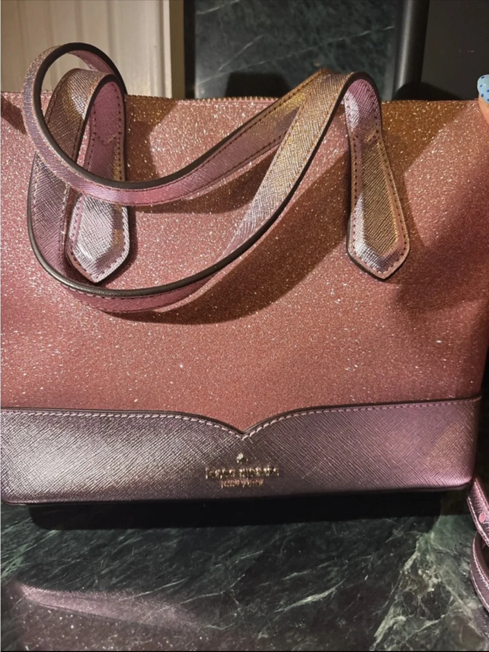 Kate Spade Lola Glitter Satchel, style WKR00159.